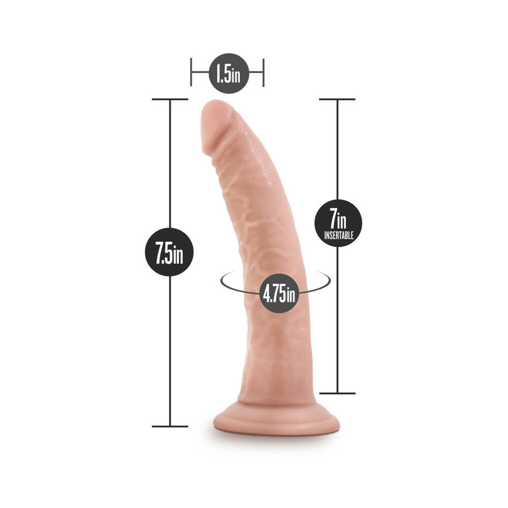 Dr. Skin Glide 7.5in Self Lubr Dildo Bge