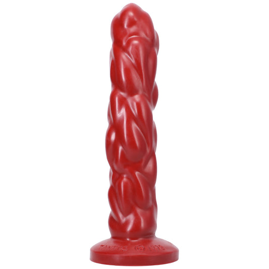 Tantus Paisley Textured Dildo Red BAG