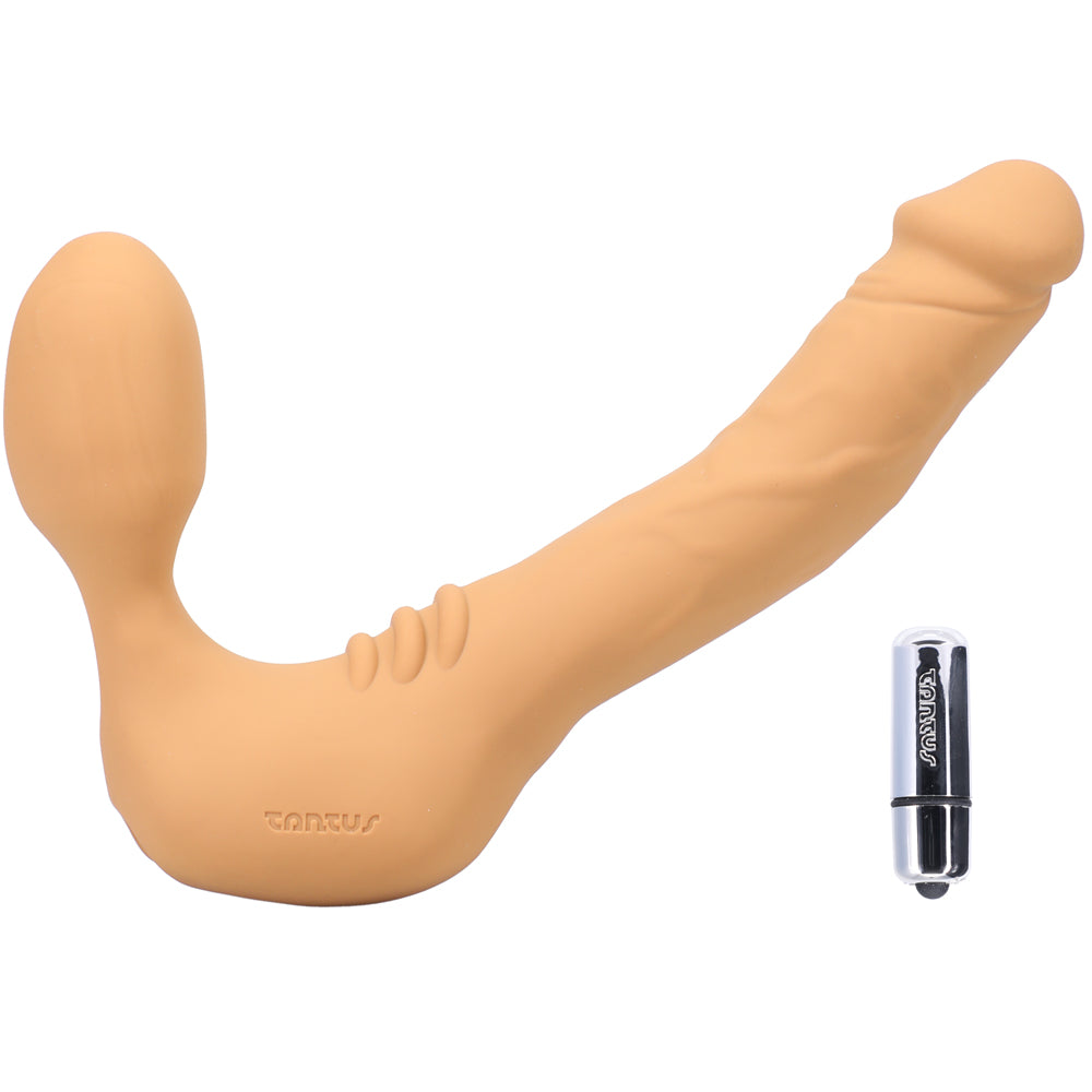 Tantus Real Strapless Slim Vibrating Tan