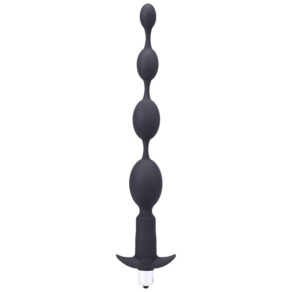 Tantus Vibrating Progressive Beads Vibrating Beaded Anal Plug Black