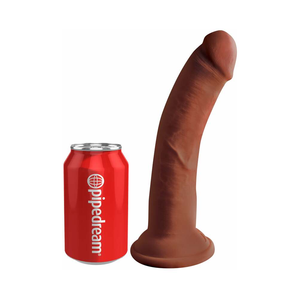 King Cock Plus 8in Triple Density Brown