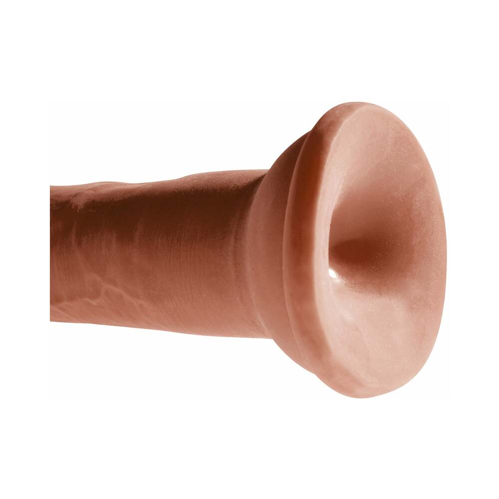 King Cock Plus 8 in. Triple Density Cock Realistic Dildo With Suction Cup Brown