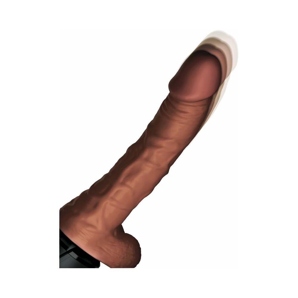 King Cock Plus 7.5in Thrust w/Balls Brn