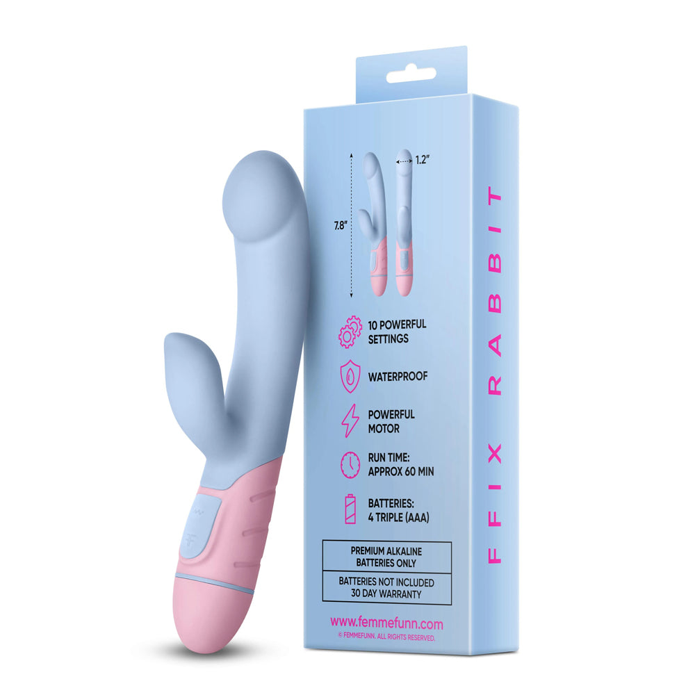 Vibrador de conejo FemmeFunn FFIX azul claro