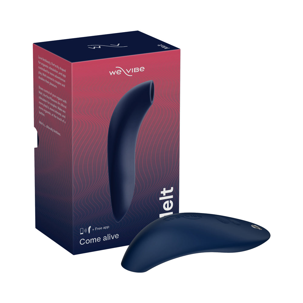 We-Vibe Melt Rechargeable Silicone Pleasure Air Clitoral Stimulator Midnight Blue