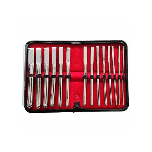 Rouge Stainless Steel Uterine Hegar Set 14 Pieces In Case