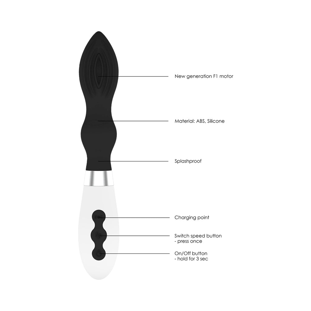 Vibrador para punto G Luna Astraea, color negro