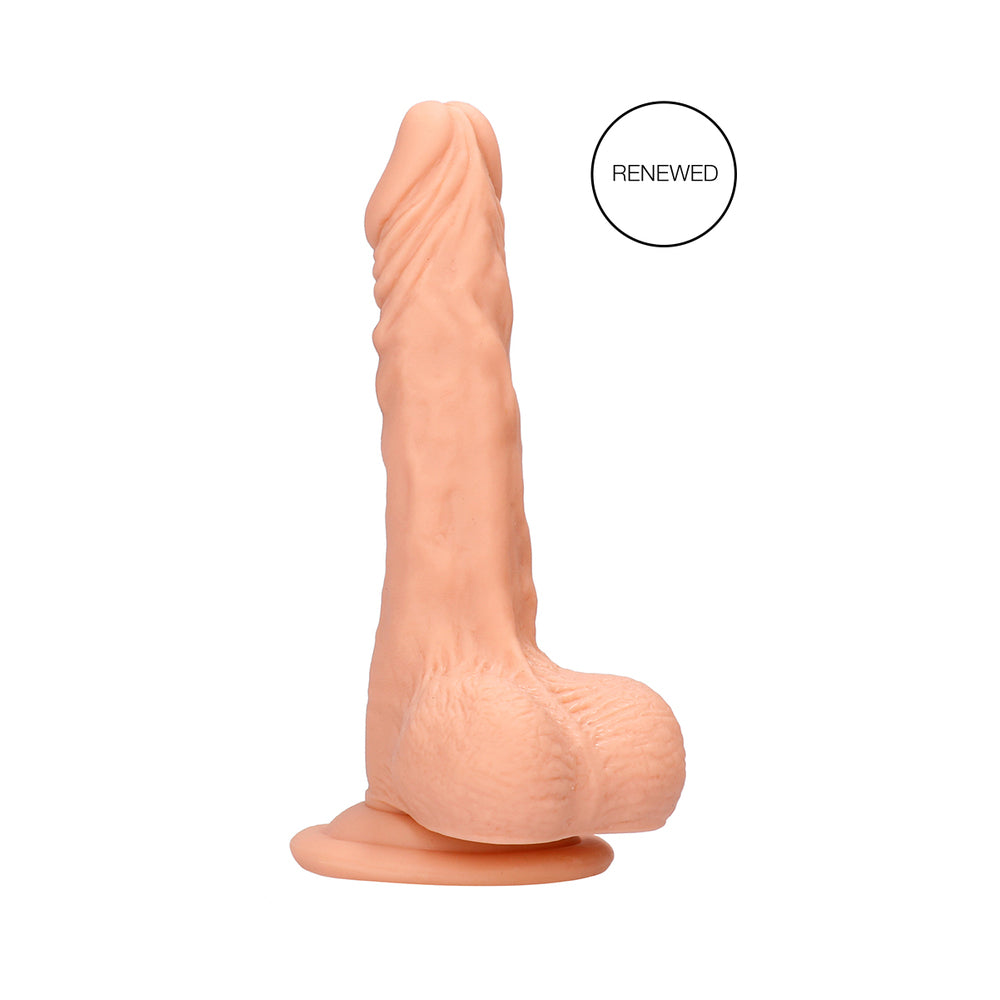 RealRock 7in Dildo W/Balls&Suction Beige