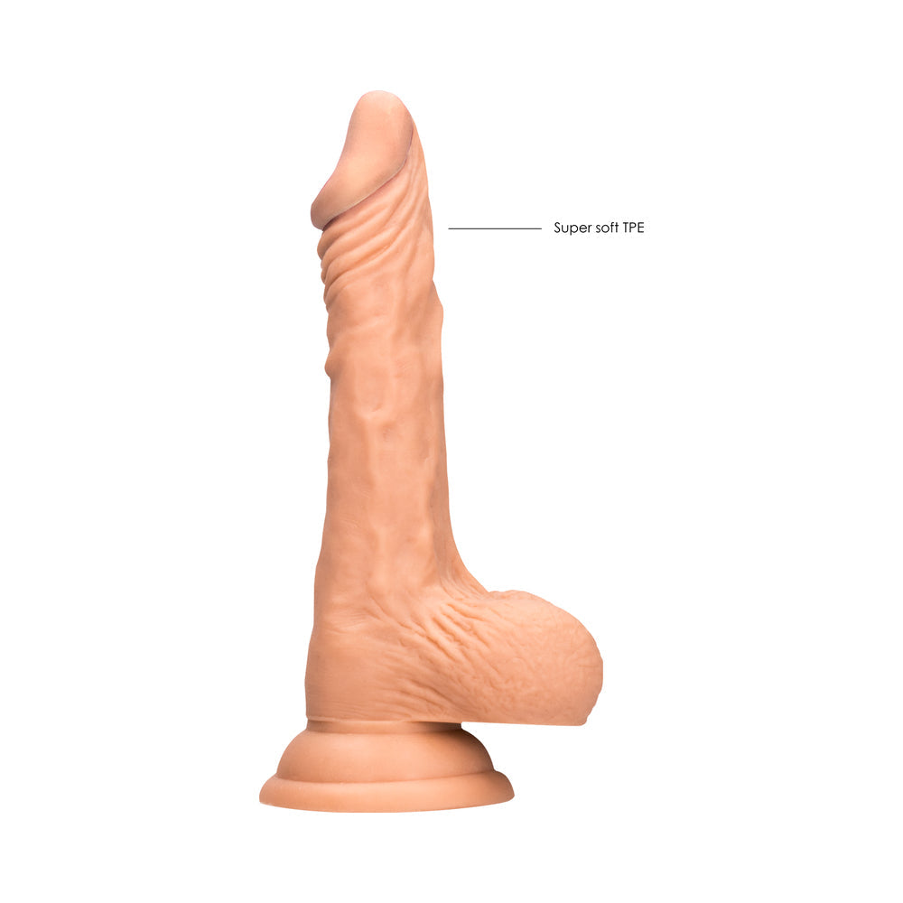 RealRock 7in Dildo W/Balls&Suction Beige