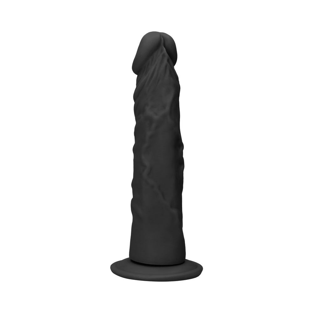 RealRock 7in Dildo W/ Suction Cup Black