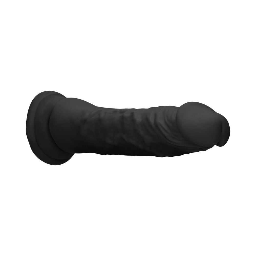 RealRock 7in Dildo W/ Suction Cup Black