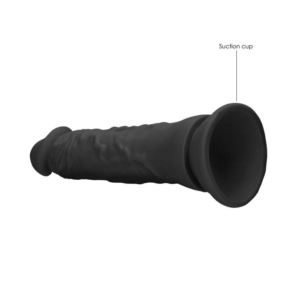 RealRock 7in Dildo W/ Suction Cup Black