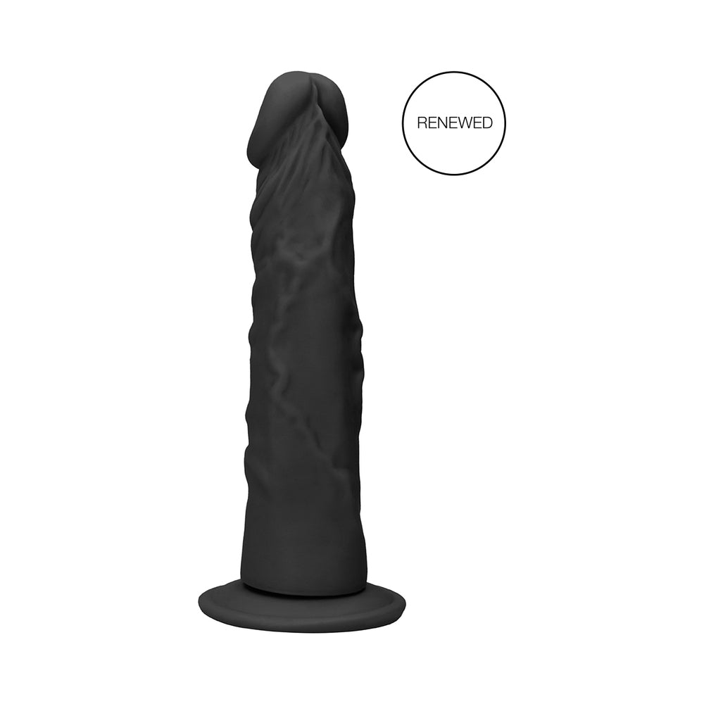 RealRock 7in Dildo W/ Suction Cup Black