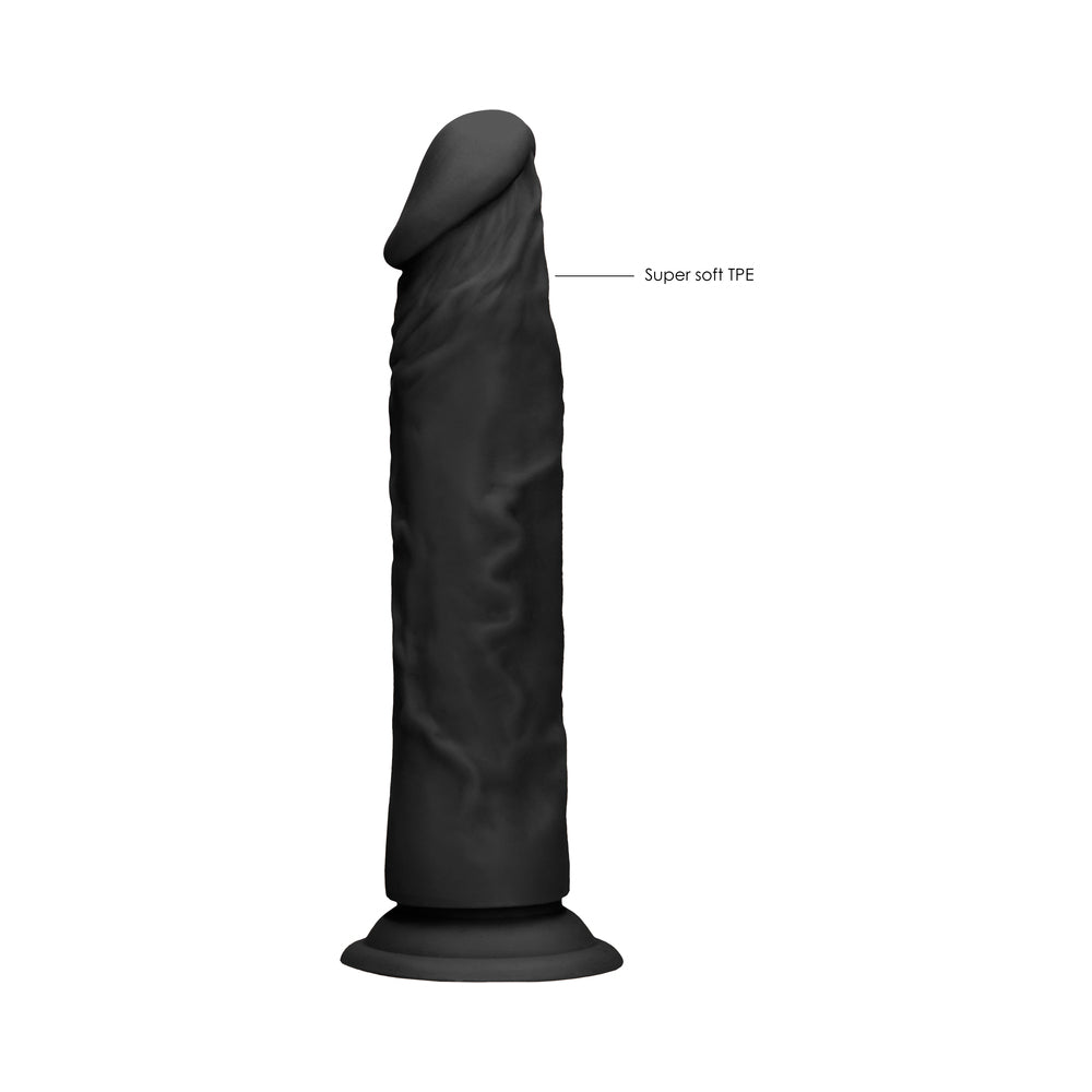 RealRock 7in Dildo W/ Suction Cup Black