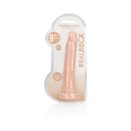 RealRock Realistic 9 in. Dildo With Suction Cup Beige