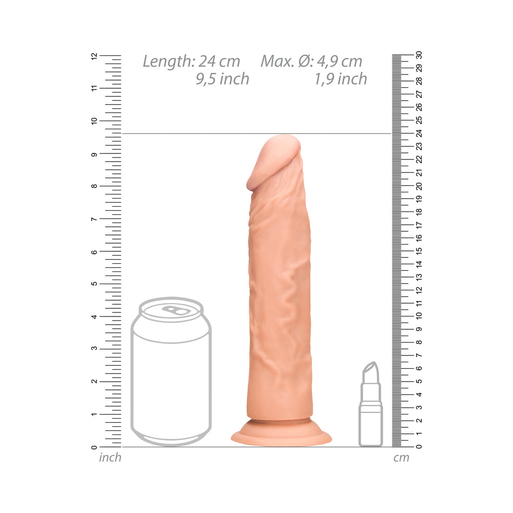 RealRock 9in Dildo W/Suction Cup Beige