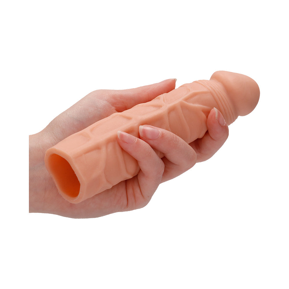 RealRock Veiny 7in Penis Extender Beige