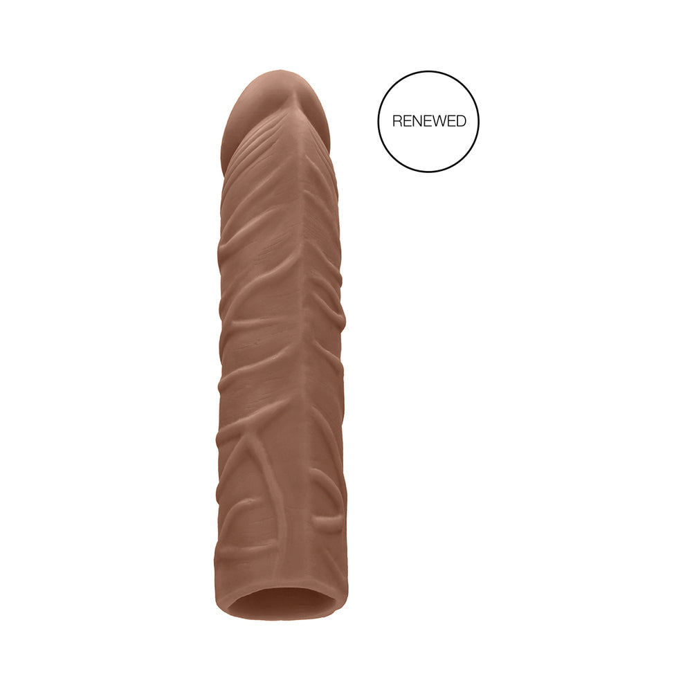 Extensor de pene RealRock Veiny de 7 pulgadas color tostado