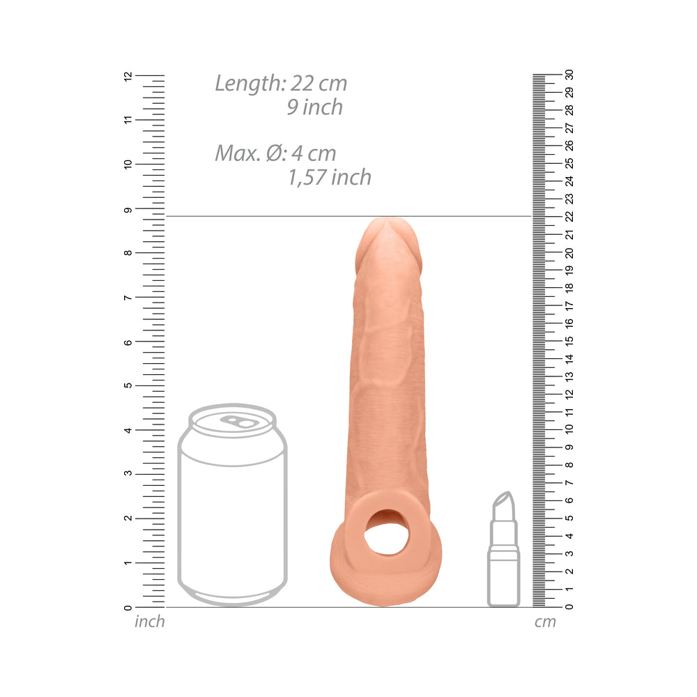 RealRock 9in Penis Extender Sling Beige