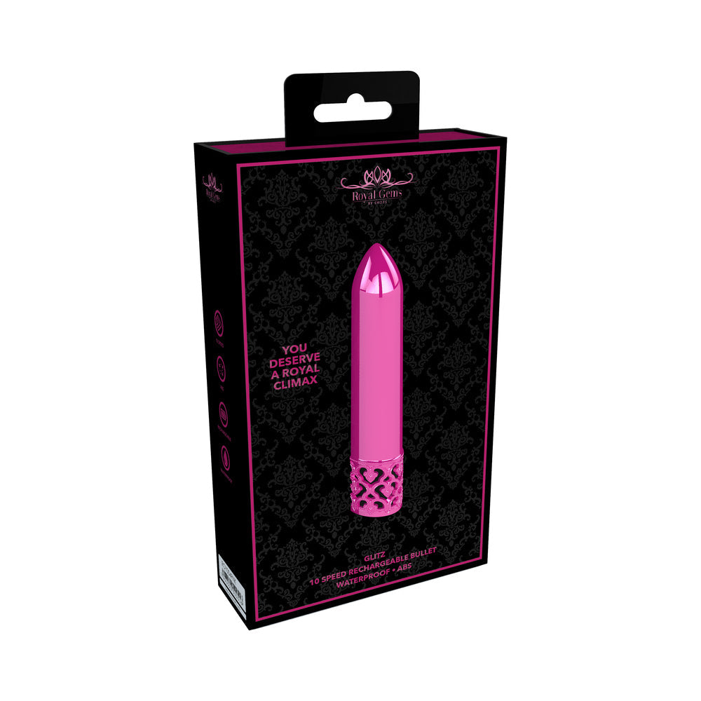 Royal Gems Glitz Rechargeable ABS Bullet Vibrator Pink