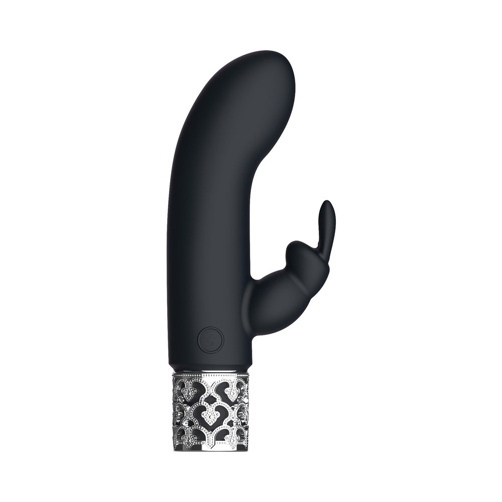 Miniconejo vibrador deslumbrante Royal Gems, color negro