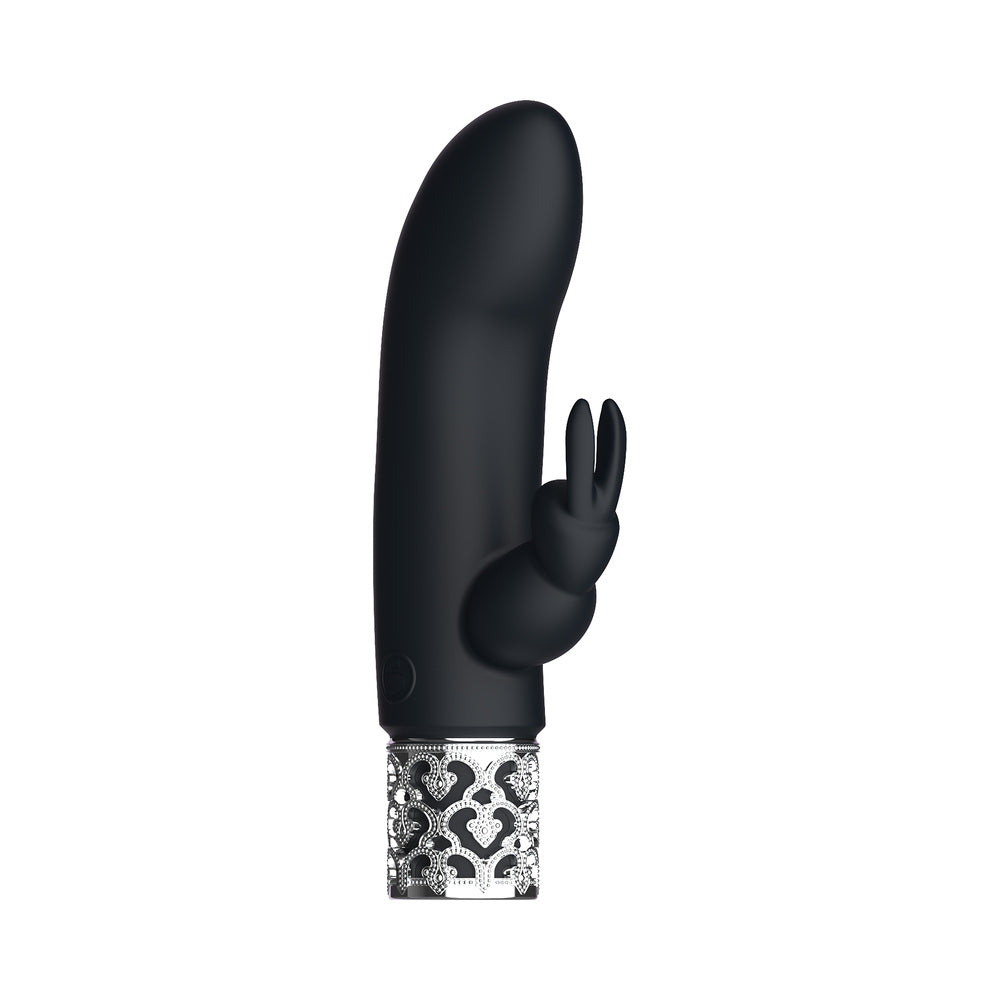 Miniconejo vibrador deslumbrante Royal Gems, color negro