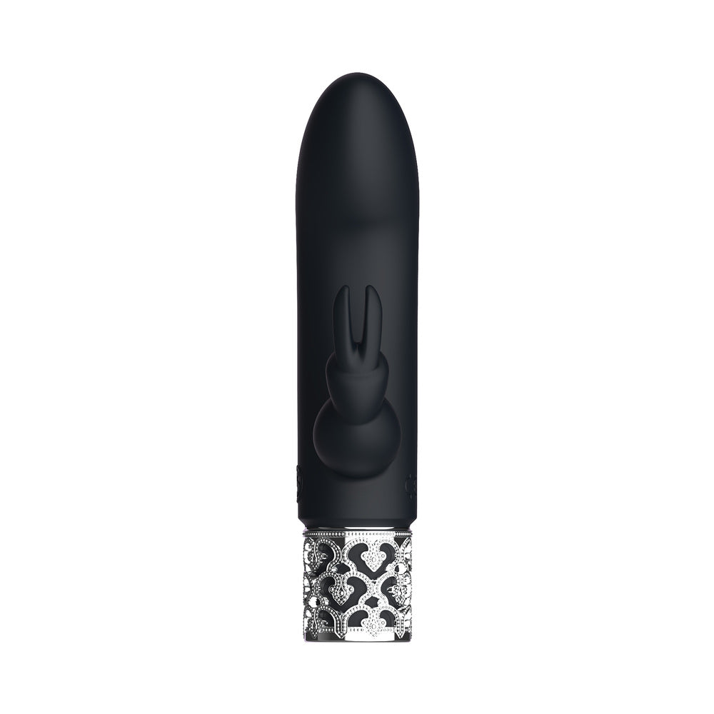 Miniconejo vibrador deslumbrante Royal Gems, color negro