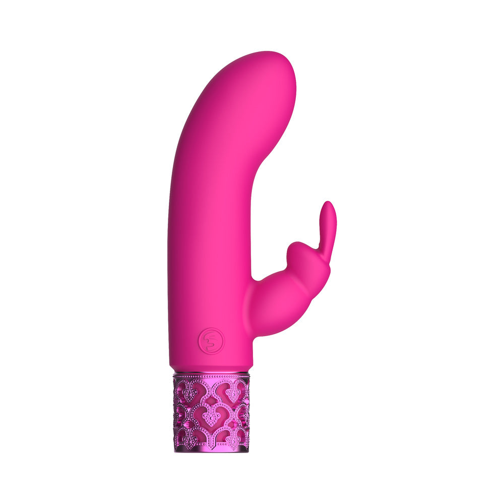 Mini vibrador de conejo deslumbrante rosa Royal Gems