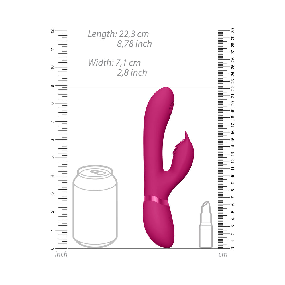 Vibrador de conejo con pulso oscilante VIVE AIMI, color rosa