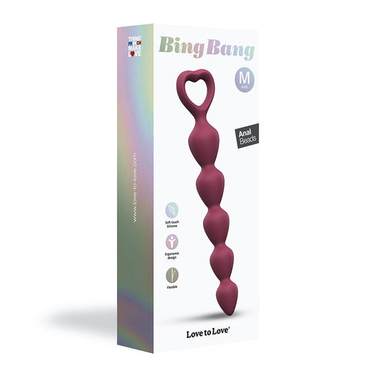 Love to Love Bing Bang Silicone Anal Beads Prune M