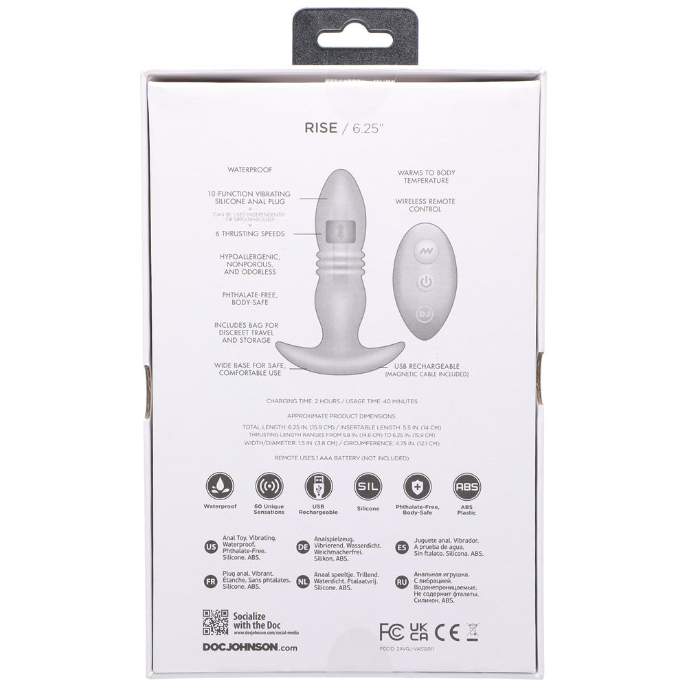 A-Play RISE Recharge Sili Anal Plug/Remo