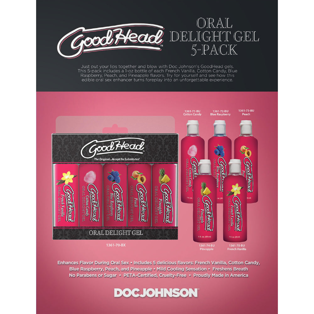 GoodHead Oral Delight Gel 5 Pack 1oz