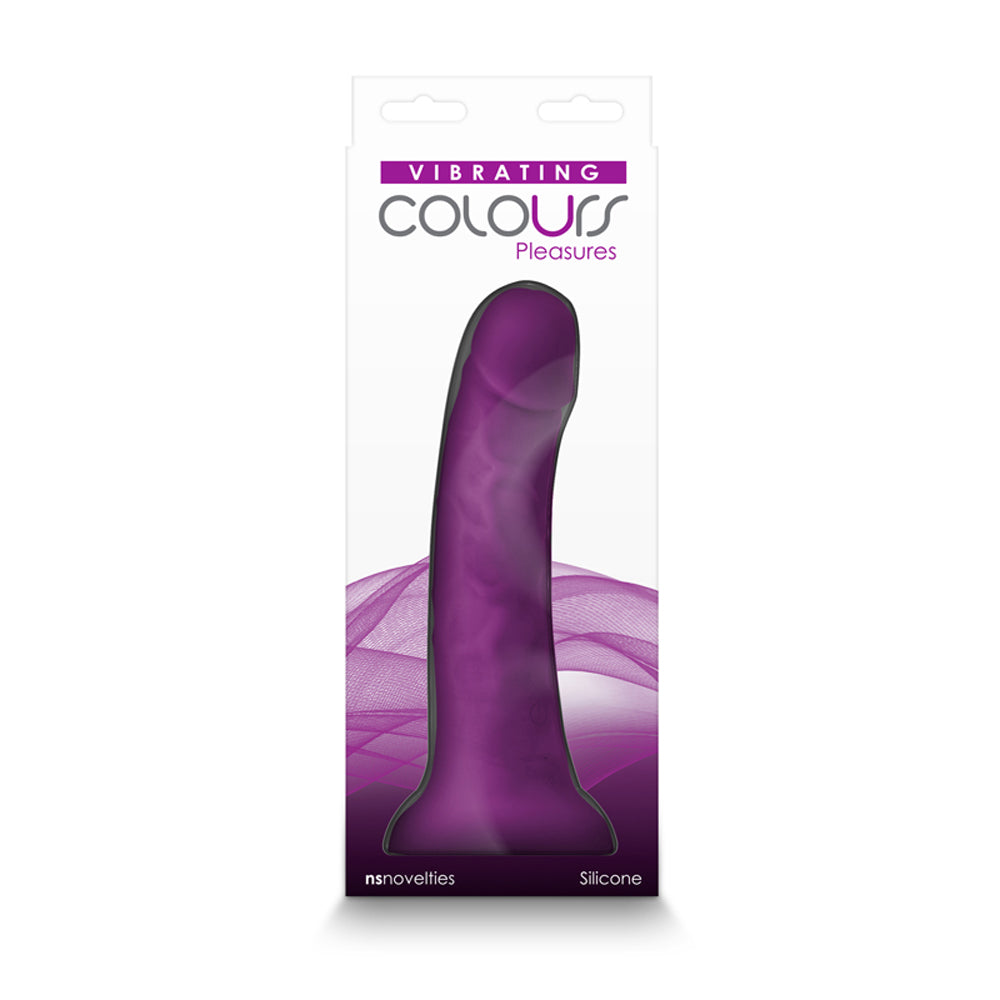 Colours Pleasures 7in Vibr Dildo Purple