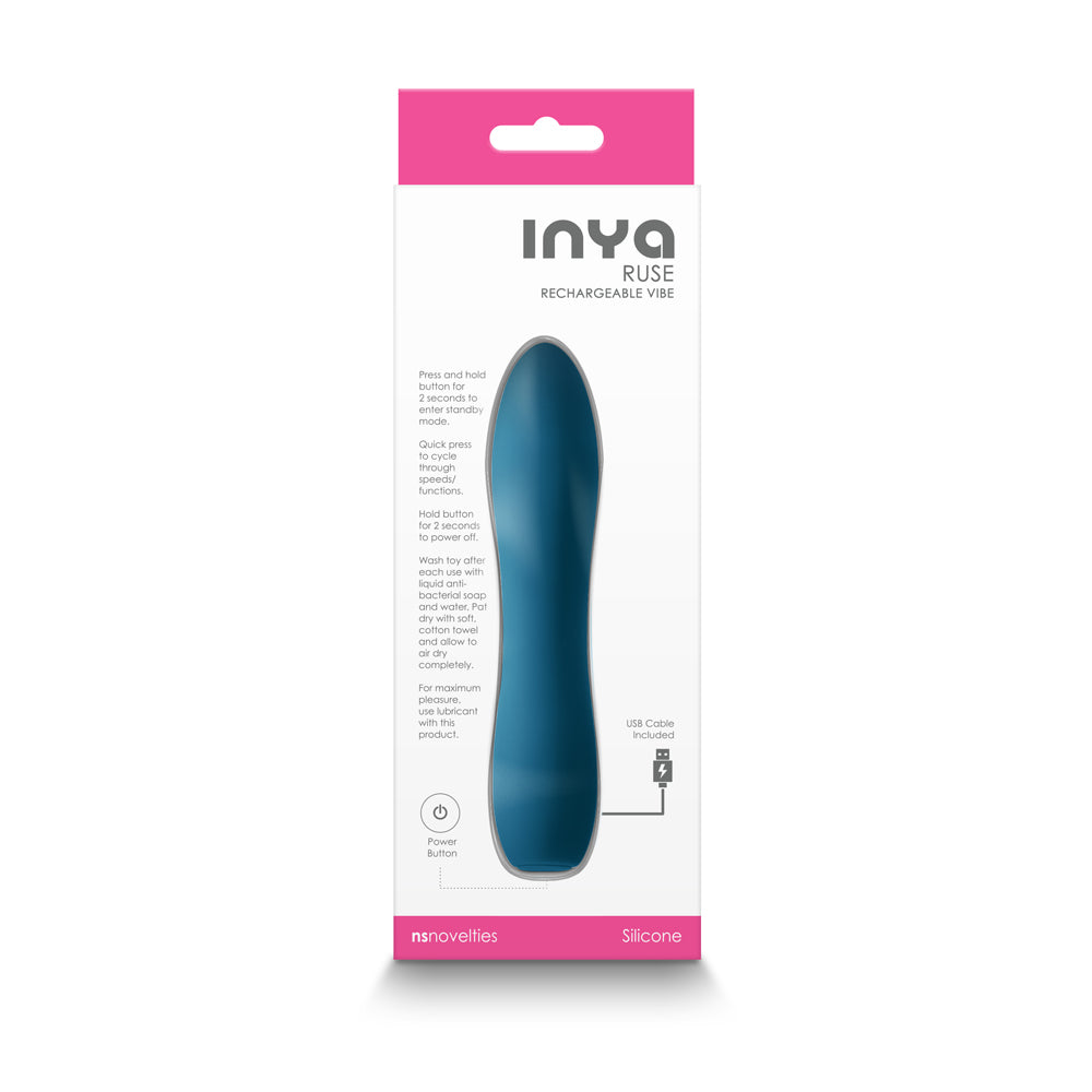 Vibrador recargable INYA Ruse color verde azulado