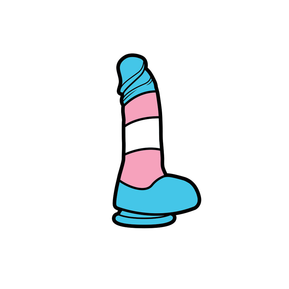 Sex Toy Pin Trans Flag Dildo