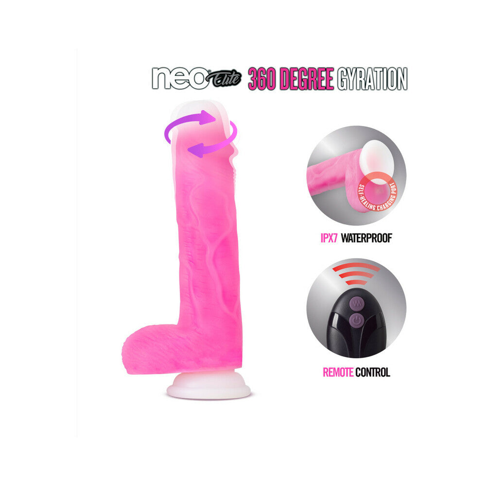 Neo Elite Roxy 8in Gyrating Dildo Pink