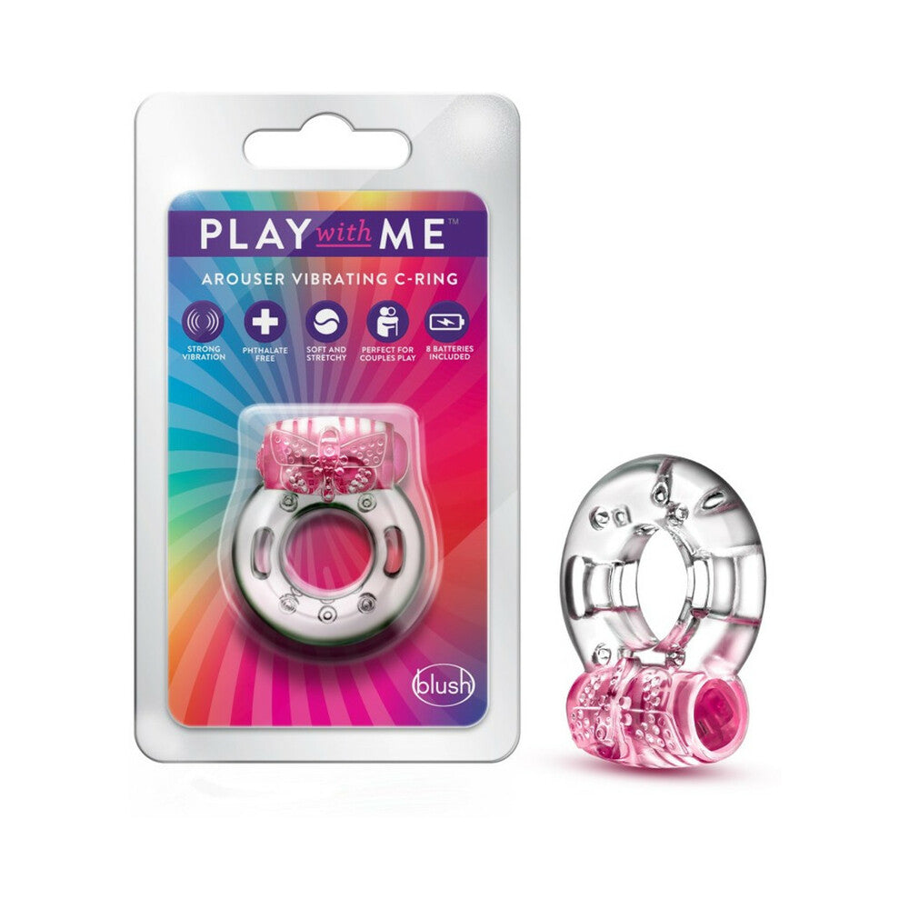 Blush Play with Me Arouser Vibrating C-Ring Pink