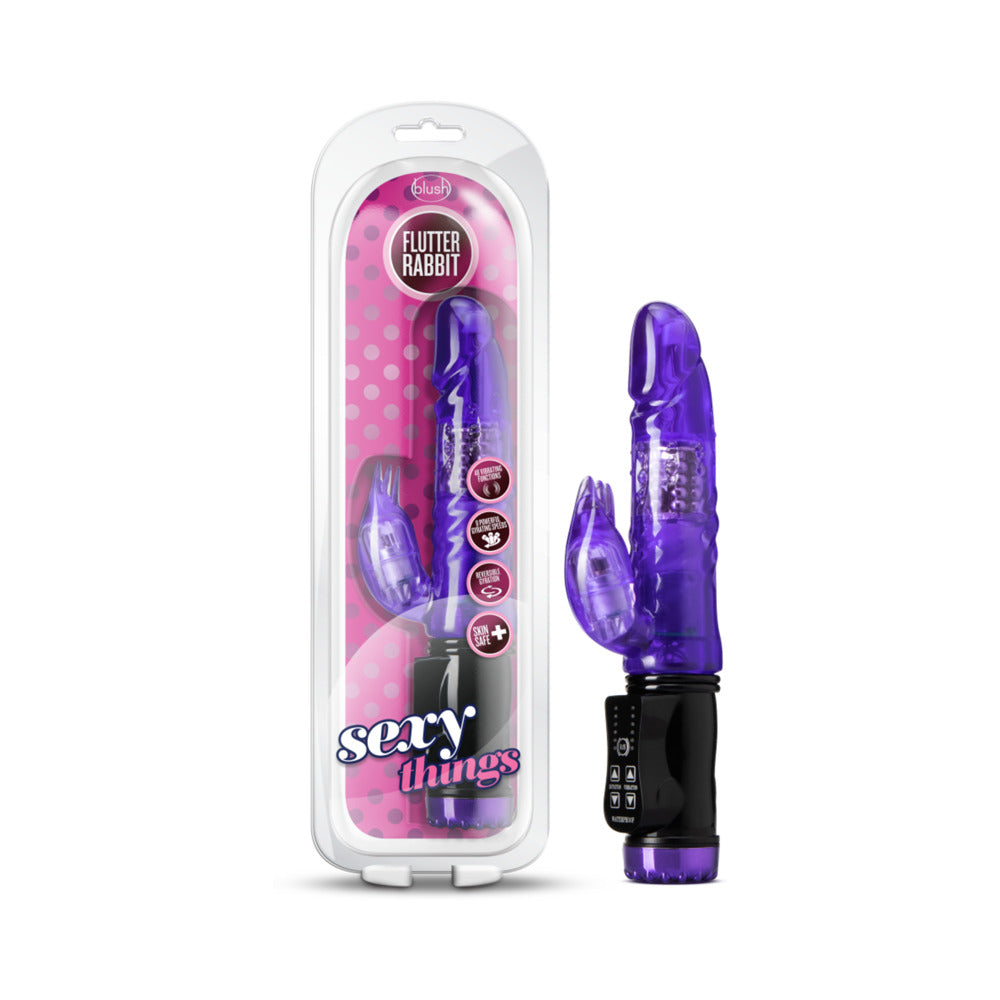 Blush Sexy Things Flutter Rabbit Dual Stimulation Vibrator Purple