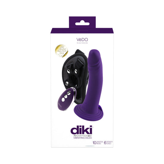 Vedo Diki Recharge Vibr Dildo W Harness