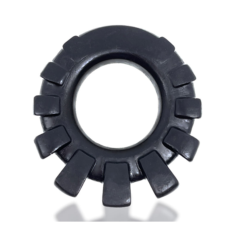 Oxballs Cock-Lug Lugged Cockring Silicone Black