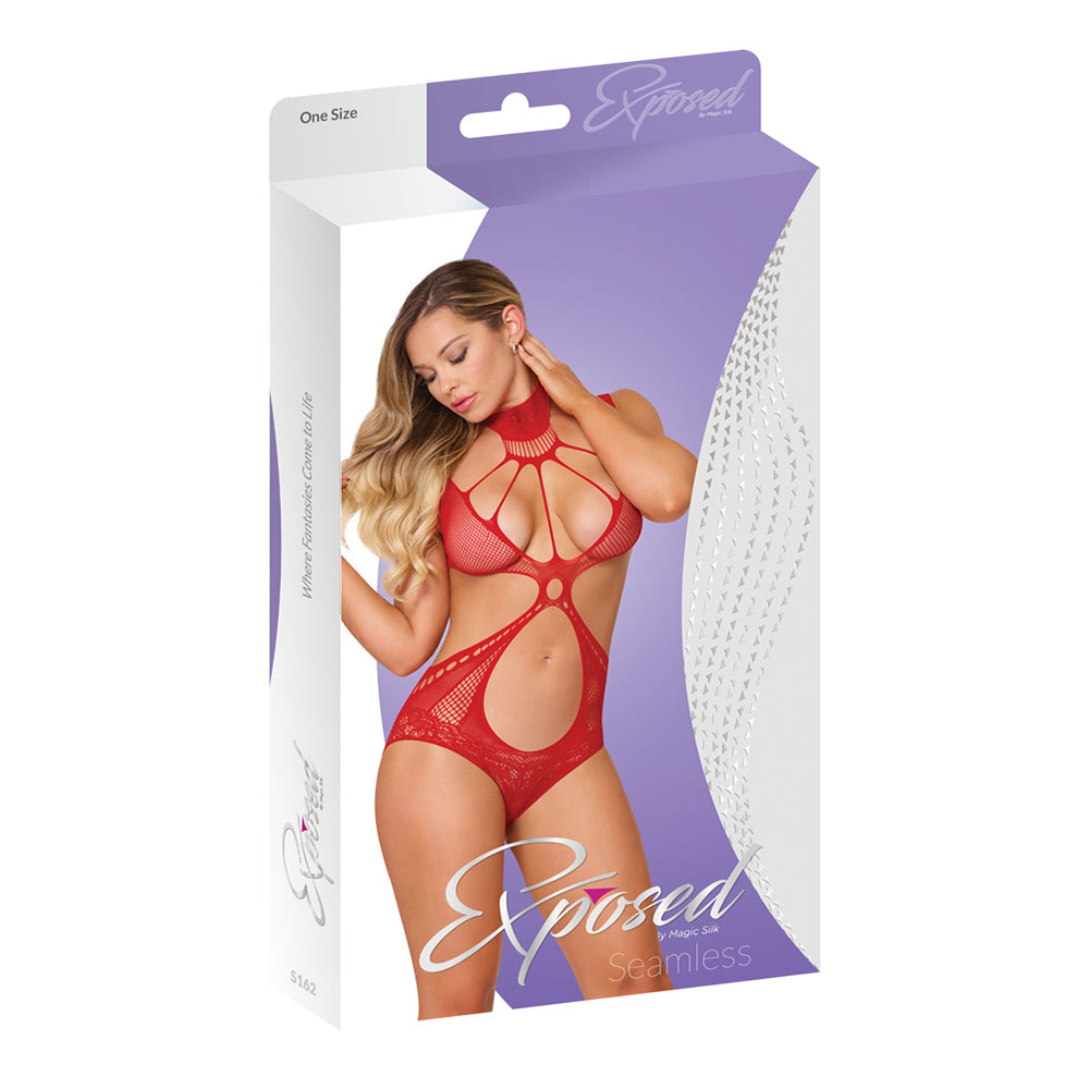 Magic Silk Seamless Teddy Red O/S