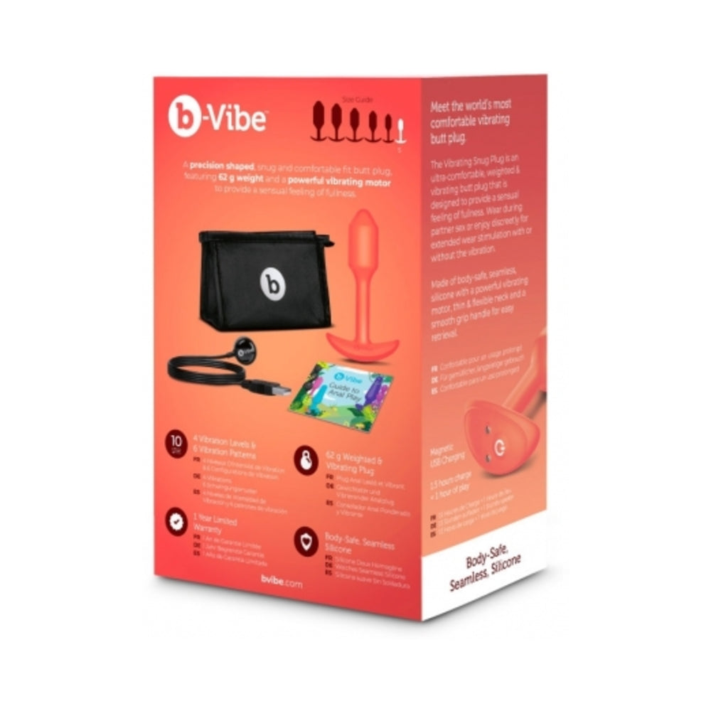 b-Vibe Vibrating Snug Plug 1 Orange