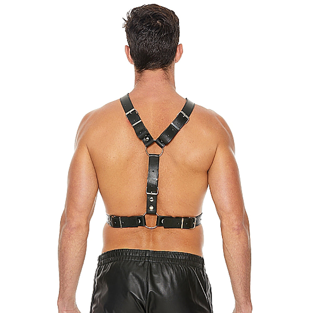 Ouch BL Harness With Metal Bit Black OS