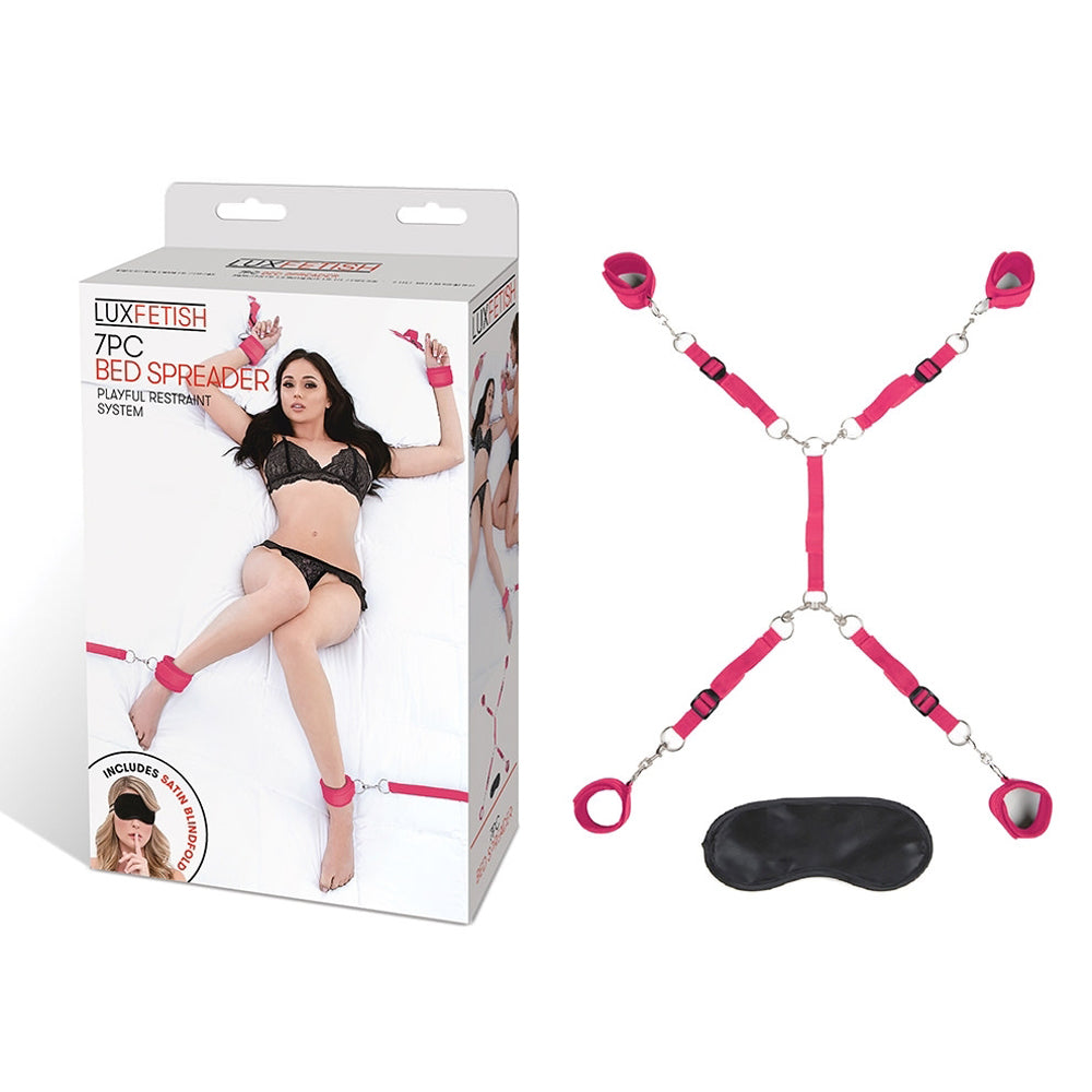 Lux Fetish 7pc Bed Spreader Set Hot Pink