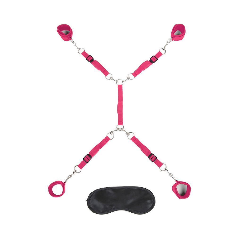 Lux Fetish 7pc Bed Spreader Set Hot Pink