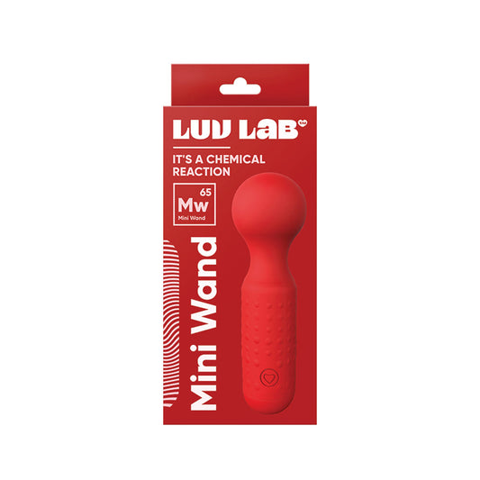 Luv Inc Mw65 Mini Wand Rechargeable Flexible Silicone Vibrator Red