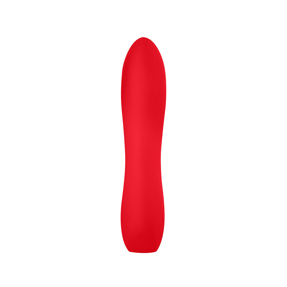 Luv Inc Lb72 Large Silicone Bullet Rechargeable Vibrator Red