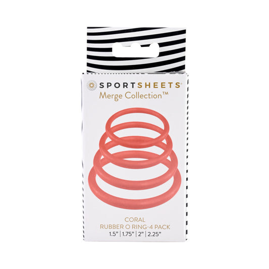 Sportsheets Merge Collection Coral Rubber O-Ring 4-Pack