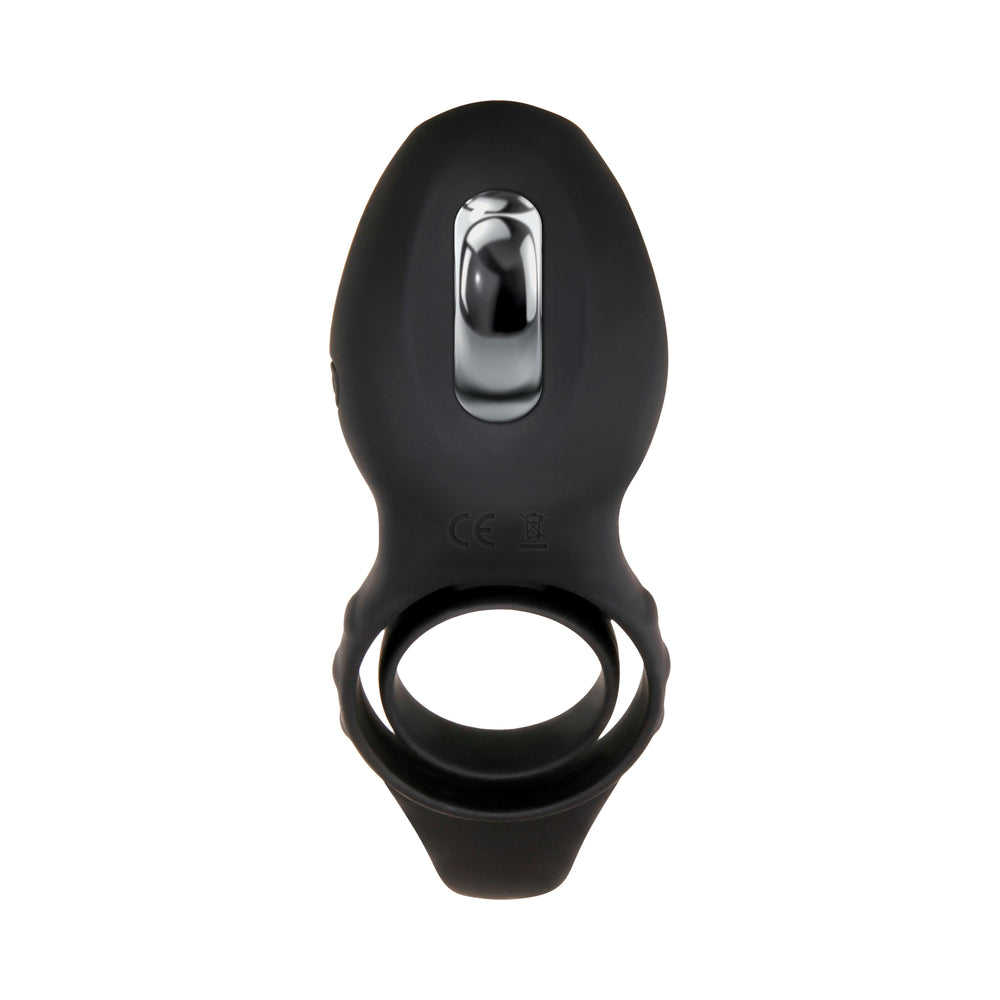 Anillo vibrador para el pene ZT Mr. Flicker Tongue, color negro