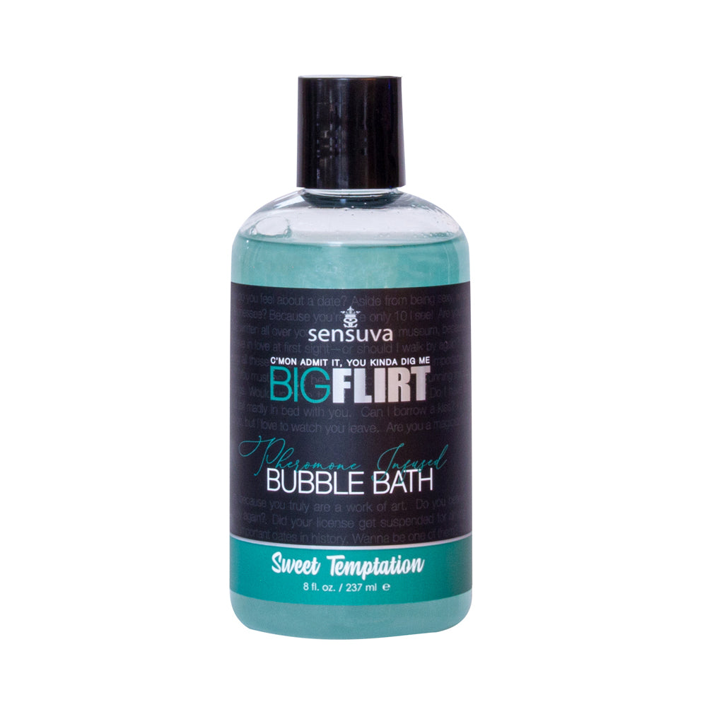 Sensuva Big Flirt Pheromone-Infused Bubble Bath Sweet Temptation 8 oz.